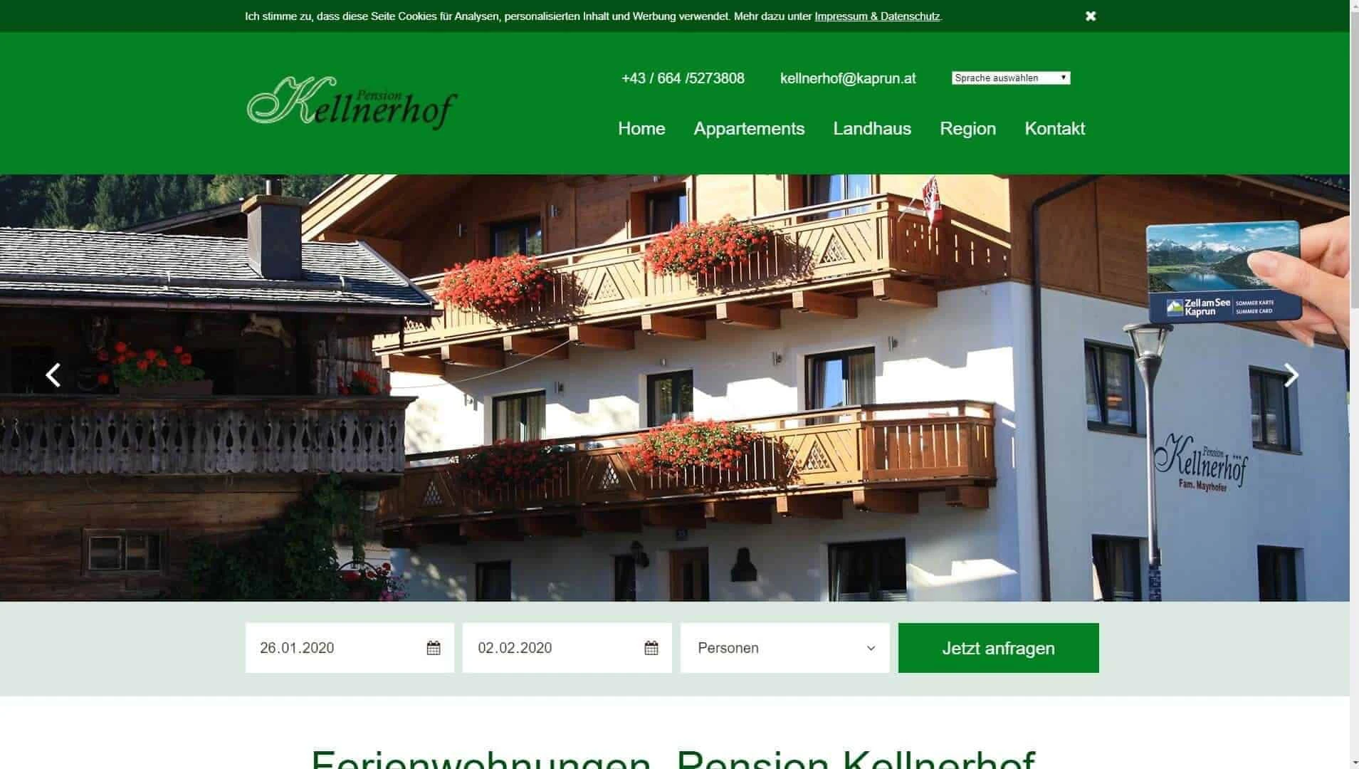 Barbara Mayrhofer, Appart-Pension Kellnerhof in Kaprun