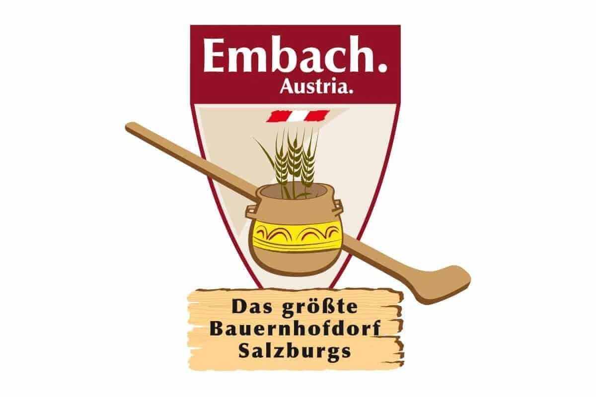 Logo von Embach in modernen Farben, präsentiert von pinzweb Werbeagentur für innovative Designs