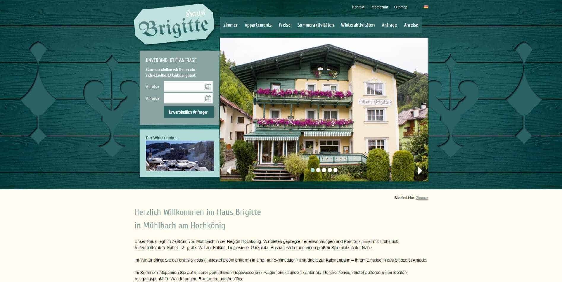 Brigitte Mitterstieler, Haus Brigitte in Mühlbach am Hochkönig