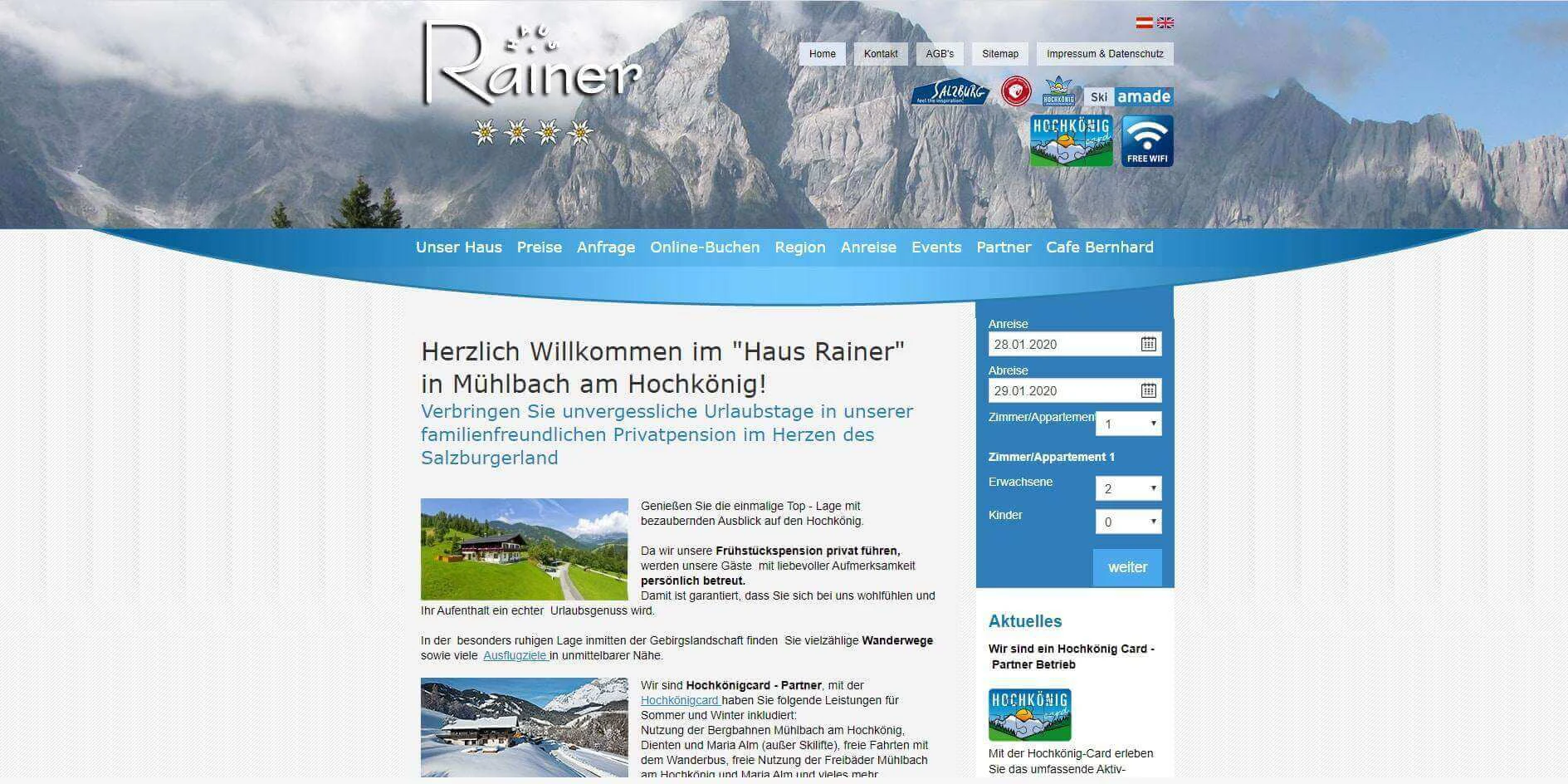 Rainer Edeltraud und Walter, Haus Rainer in Mühlbach am Hochkönig