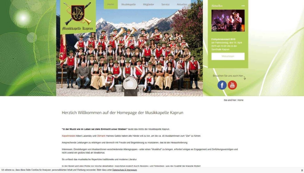 Hannes Gallob, Obmann Musikkapelle Kaprun