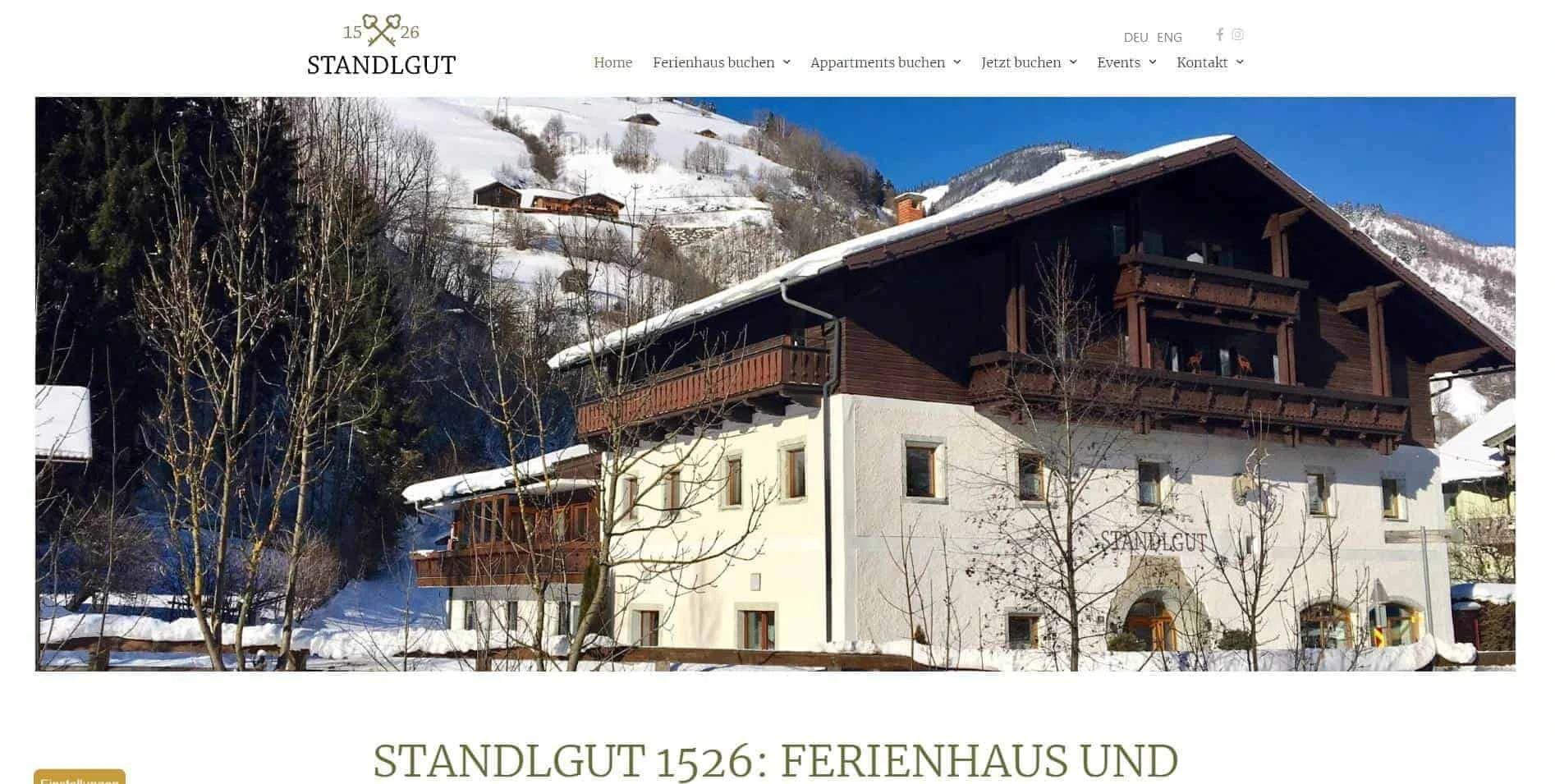 Standlgut 1526 in Rauris