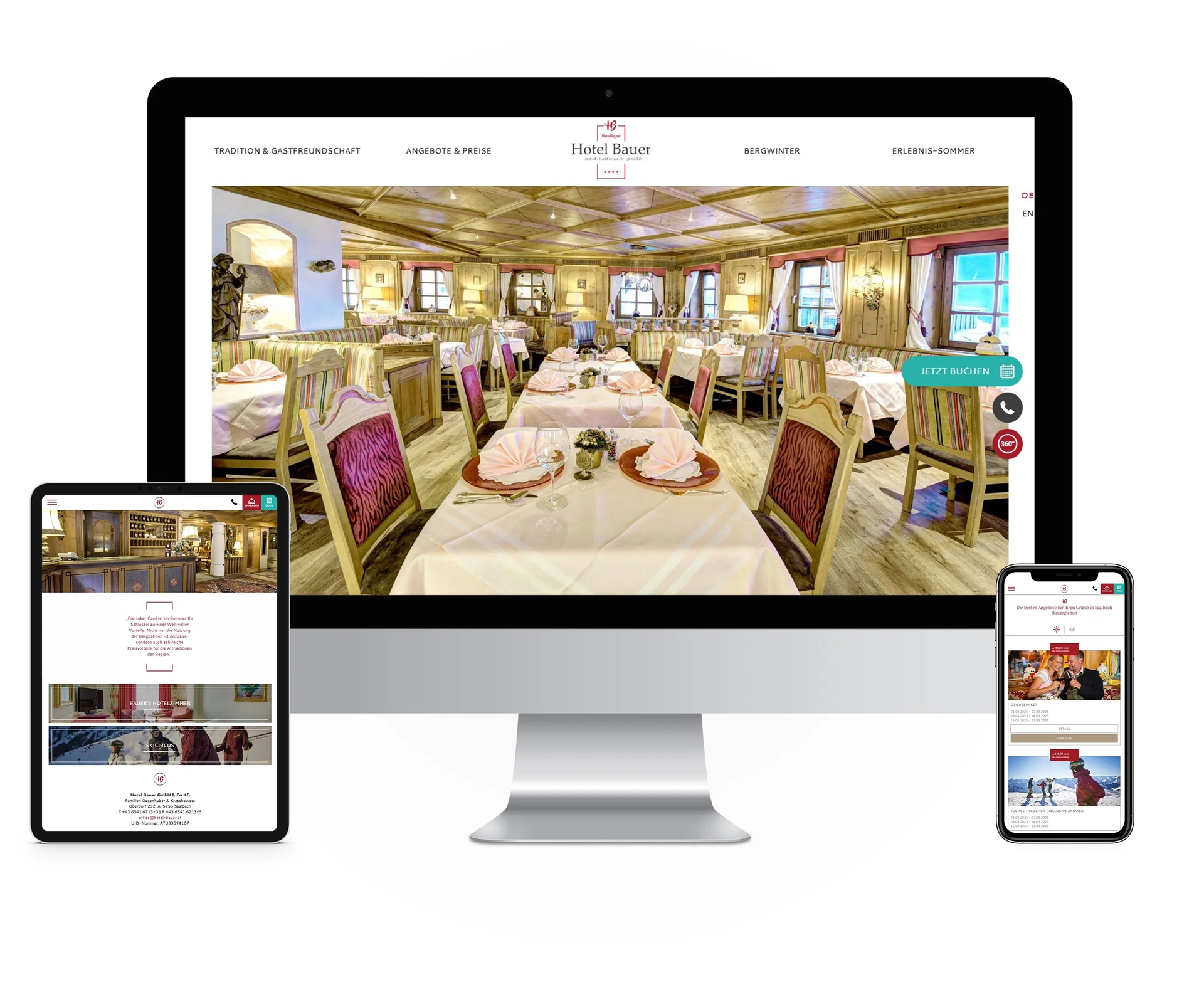 Hotel-Bauer-Webdesign-Mockup von Pinzweb, Werbeagentur in Salzburg & Wien für kreative Lösungen